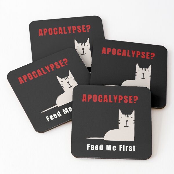 Item preview, War Cats – Apocalypse Feed Me First Funny Cat Meme designed and sold by ContigoART.