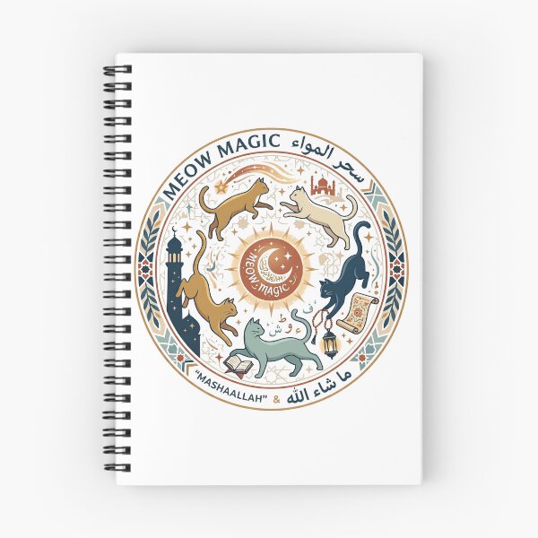 Item preview, Meow Magic Islamic Art - Cute Cats and Arabic Calligraphy designed and sold by Spiritualwall.