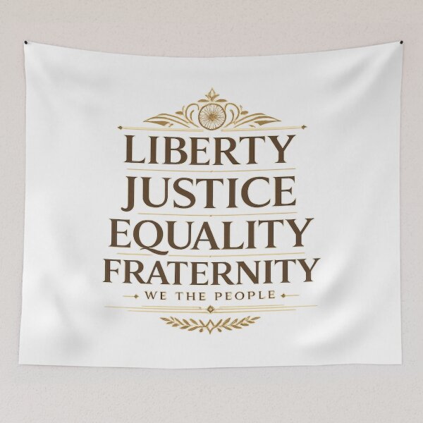 Item preview, Constitution Values Liberty Justice Equality Fraternity Design designed and sold by ArtsyExplorer.