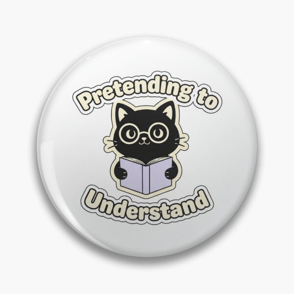 Item preview, Pretending to Understand Cute Black Cat Meme Design designed and sold by mayatA-rt.