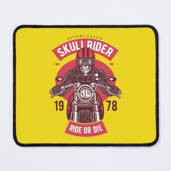 Item preview, Vintage Skull Rider Custom Motorcycle - Retro Biker Flame Speed Shop Design designed and sold by 1001T-Shirt.