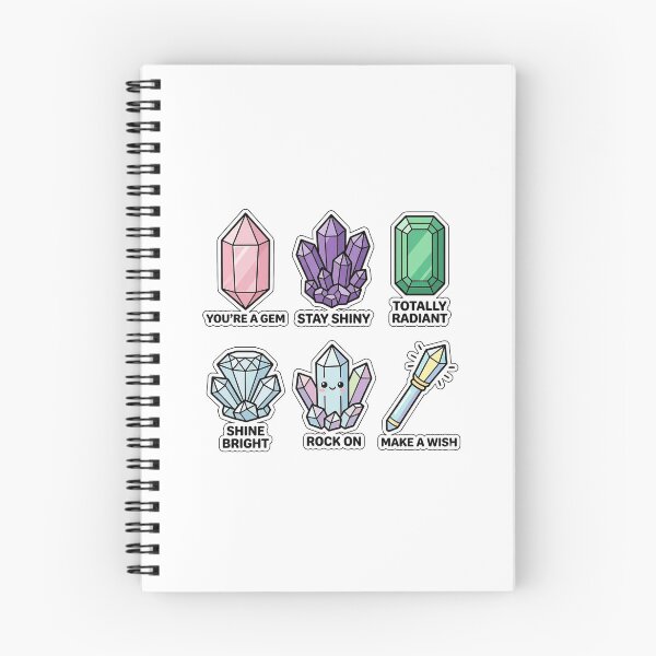 Item preview, Kawaii Crystal Gems Sticker Pack - Cute Magic Mineral & Stone Puns designed and sold by SimpleP.