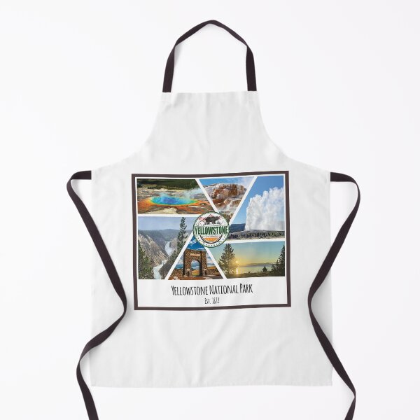 Item preview, Popular sites at Yellowstone National Park collage of images designed and sold by SmyrnaBuffalo.