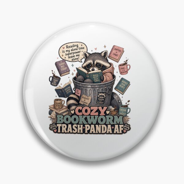 Item preview,  Cozy Bookworm Trash Panda AF Tee | Reading Superpower Raccoon T-Shirt designed and sold by Ashley critters.