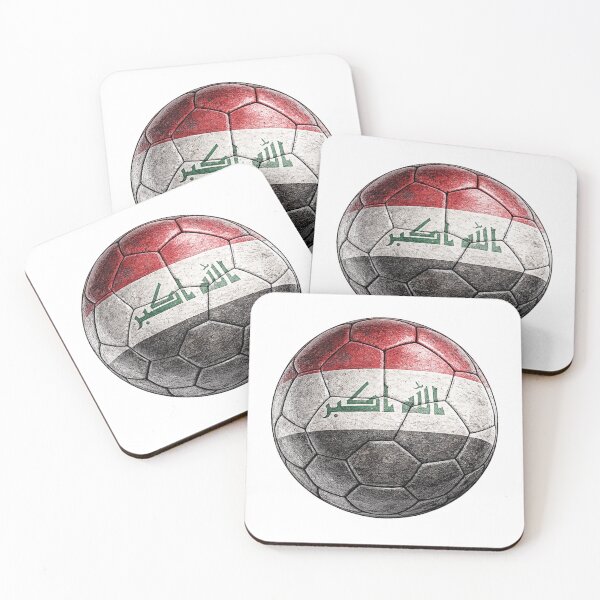 Item preview, Iraq Football Flag Design designed and sold by redsharkuk.
