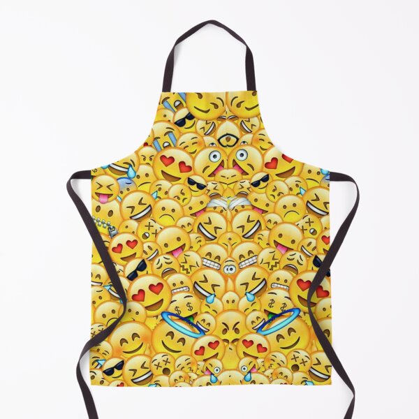 Item preview, Funny Emoji Collage Pattern - Yellow Smiley Faces Pile designed and sold by gokhanuzen.