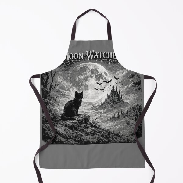 Item preview, Moon Watcher Gothic Black Cat Halloween Moon Design designed and sold by MotylekAnia.