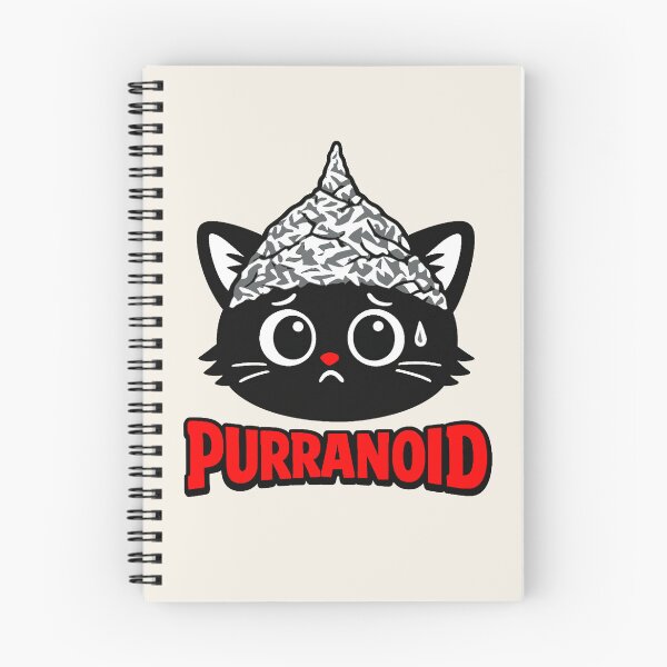 Item preview, Purranoid - Paranoid Cat Wearing Tinfoil Hat designed and sold by Regal Rev.