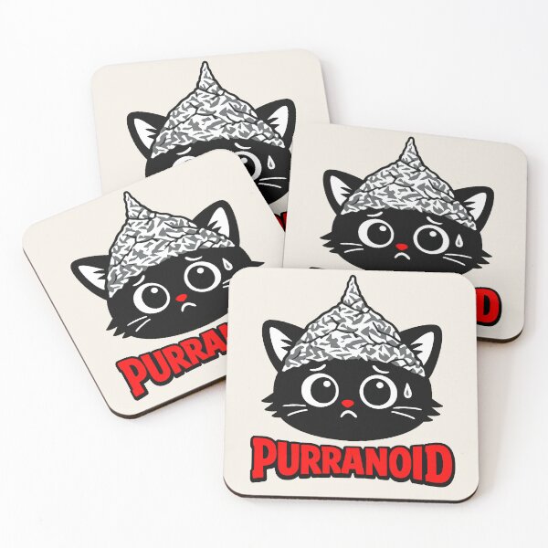 Item preview, Purranoid - Paranoid Cat Wearing Tinfoil Hat designed and sold by Regal Rev.