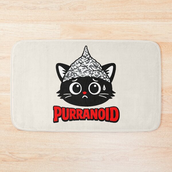 Item preview, Purranoid - Paranoid Cat Wearing Tinfoil Hat designed and sold by Regal Rev.