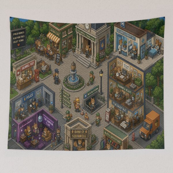 Item preview, Squirrel Town designed and sold by SecretSquirrellDesigns.