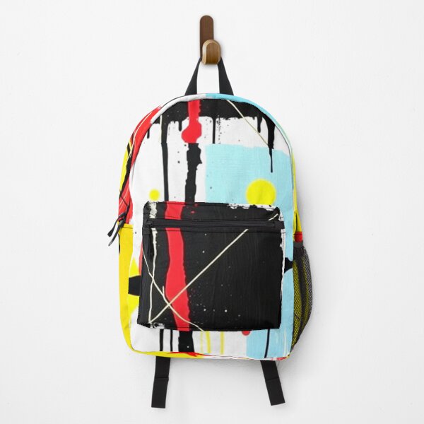 Item preview, orbiting static colorful drip style geometric abstract design designed and sold by SmashingDeals.