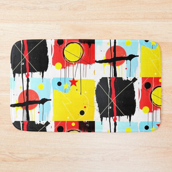 Item preview, orbiting static colorful drip style geometric abstract design designed and sold by SmashingDeals.