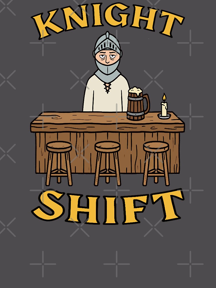 Thumbnail 6 von 6, Premium Oversized Pullover, Knight Shift – Barkeeper-Ritter designt und verkauft von ReviloIsFree.