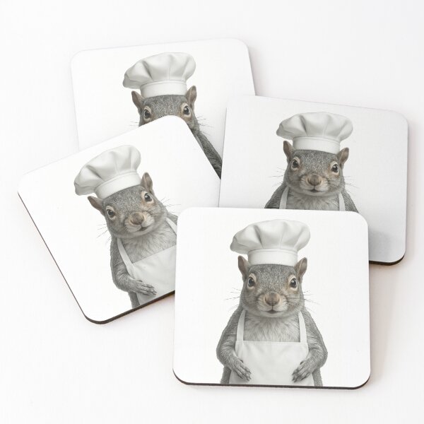 Item preview, Funny Grey Squirrel Chef Realistic Animal Cooking Humor Art designed and sold by LazyOwlStore.