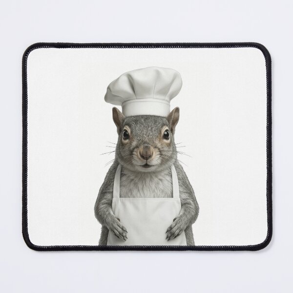 Item preview, Funny Grey Squirrel Chef Realistic Animal Cooking Humor Art designed and sold by LazyOwlStore.