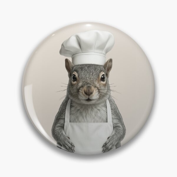 Item preview, Funny Grey Squirrel Chef Realistic Animal Cooking Humor Art designed and sold by LazyOwlStore.