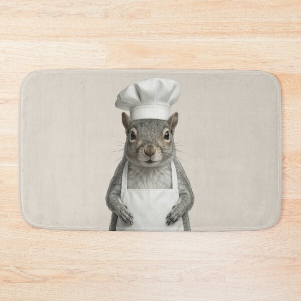 Item preview, Funny Grey Squirrel Chef Realistic Animal Cooking Humor Art designed and sold by LazyOwlStore.