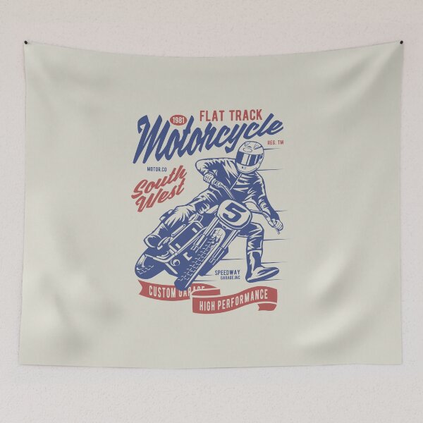 Item preview, Vintage Flat Tracker Motorcycle Racing - Retro Custom Motocross Garage Design designed and sold by 1001T-Shirt.