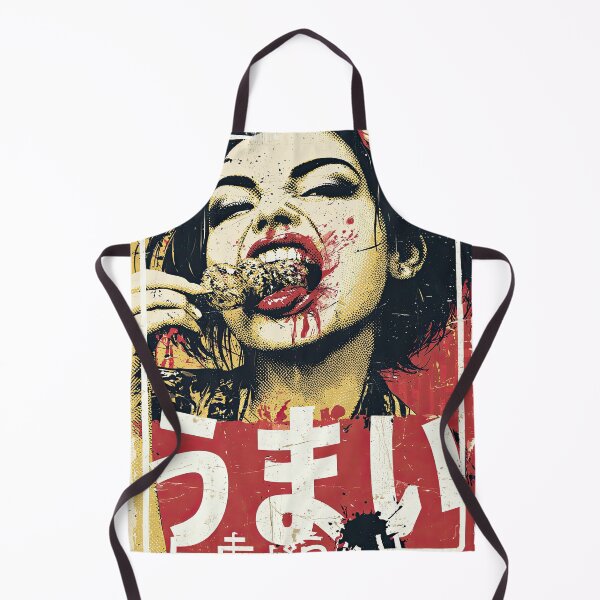 Item preview, Japanese Retro – “UMAI” Street Food Girl – Vintage Pop Art Ramen Style designed and sold by obstinator.