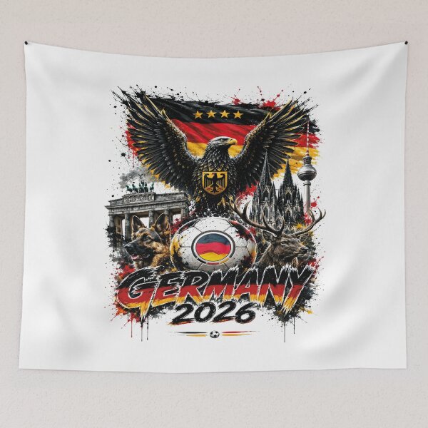 Item preview, Germany 2026 Eagle Football Fan T-Shirt – Patriotic German Soccer Supporter Tee with Vintage Flag Style designed and sold by al21ex.
