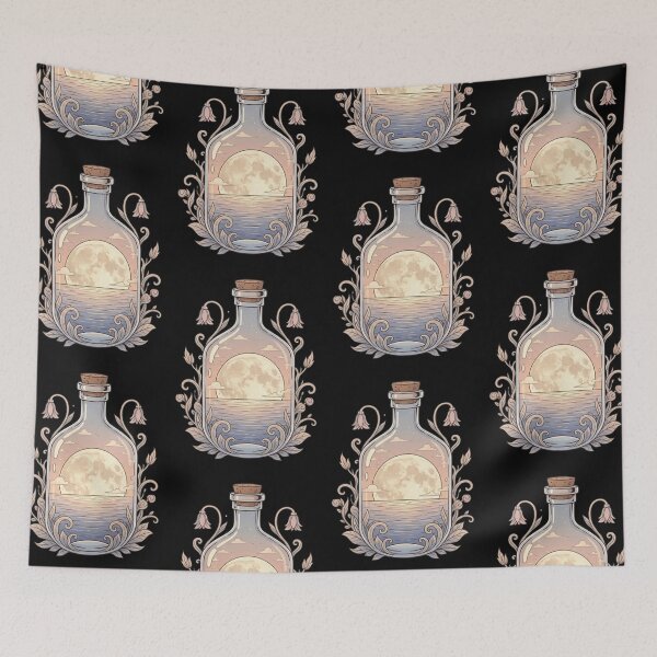 Item preview, Surreal Nature Art T-Shirt – Dreamscape Moon Ocean Botanical Mystical Tee designed and sold by Ditstyle.