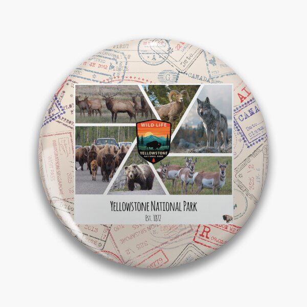 Item preview, Wildlife at Yellowstone National Park image collage designed and sold by SmyrnaBuffalo.