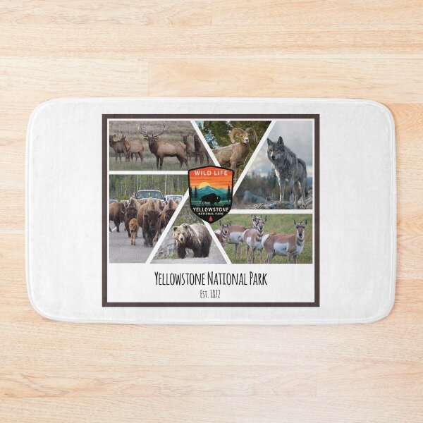 Item preview, Wildlife at Yellowstone National Park image collage designed and sold by SmyrnaBuffalo.