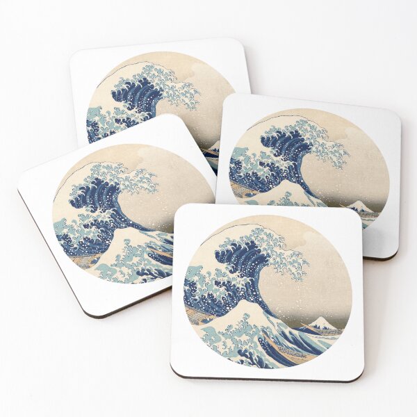 Item preview, The Great Wave off Kanagawa - Vintage Circular Washi Edition designed and sold by Shopeon Designs.