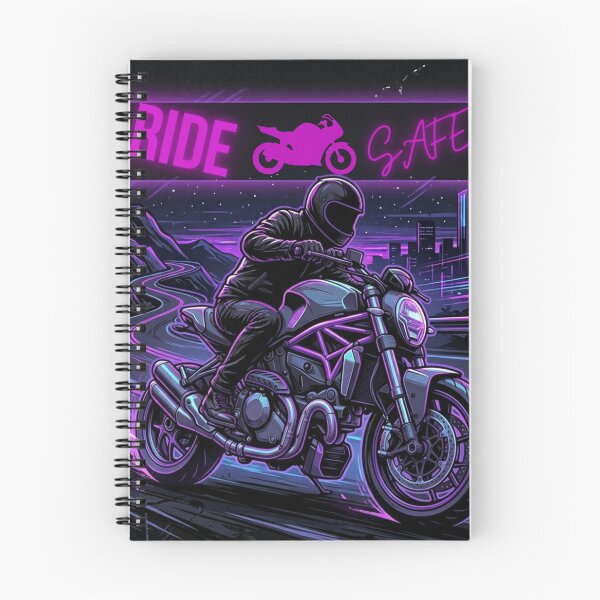 Item preview, Ride Safe - Neon Cyberpunk Motorcycle Rider Design designed and sold by Giaguaro07.
