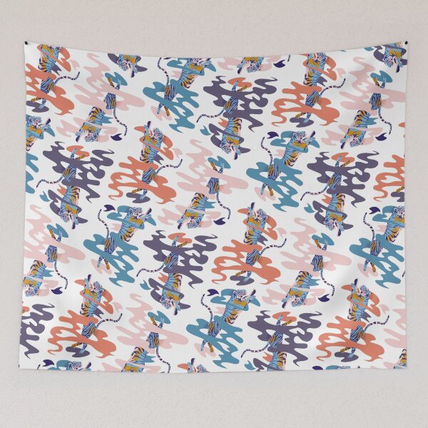 Item preview, Four tigers surrounded by smoke designed and sold by Juliette Lancien.