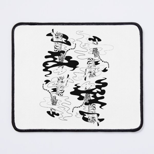 Item preview, Four tigers surrounded by smoke (black and white edition) designed and sold by Juliette Lancien.