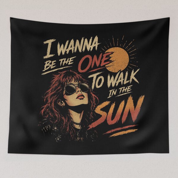 Item preview, I Wanna Be the One to Walk in the Sun – Vintage Rock Typography Illustration designed and sold by JoelmaQ.