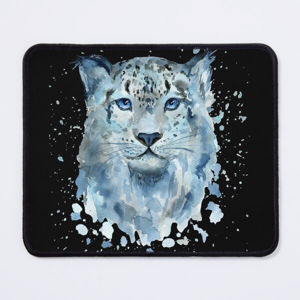Item preview, Blue Eyes Snow Leopard Splatter Art designed and sold by samahl_l.