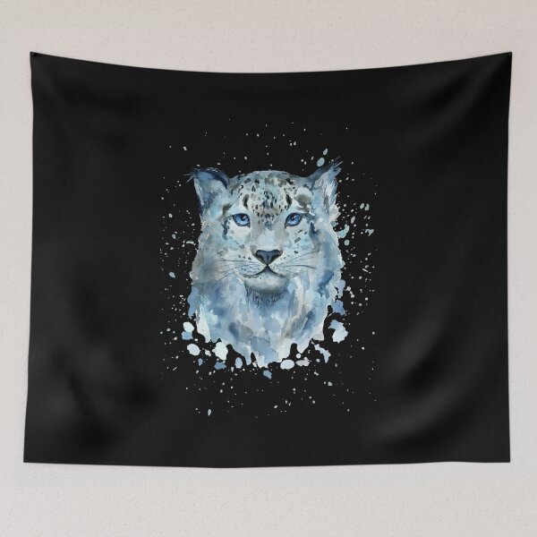Item preview, Blue Eyes Snow Leopard Splatter Art designed and sold by samahl_l.