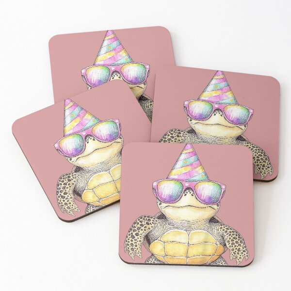 Item preview, Birthday Turtle Party Hat Sunglasses Watercolor designed and sold by MacosLucia.