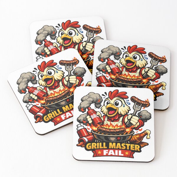 Item preview, Grill Master Fail Funny Chicken BBQ Chaos Shirt designed and sold by MerchlyMike.