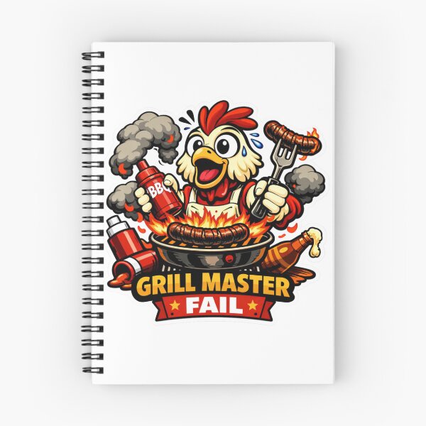 Item preview, Grill Master Fail Funny Chicken BBQ Chaos Shirt designed and sold by MerchlyMike.