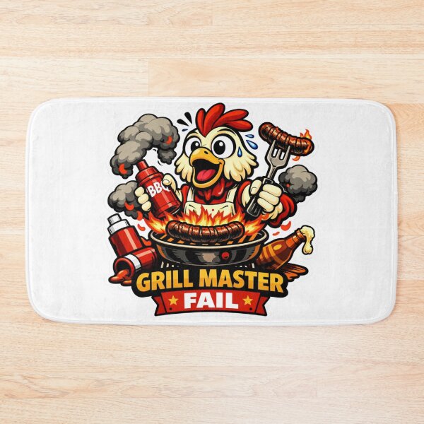 Item preview, Grill Master Fail Funny Chicken BBQ Chaos Shirt designed and sold by MerchlyMike.
