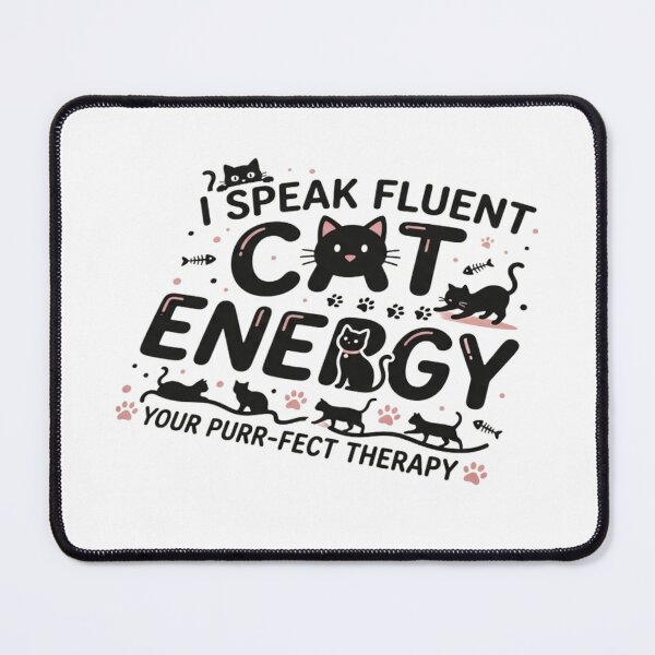Item preview, I Speak Fluent Cat Energy Cute Cat Shirt | Purrfect Therapy designed and sold by Safe Haven Pets.
