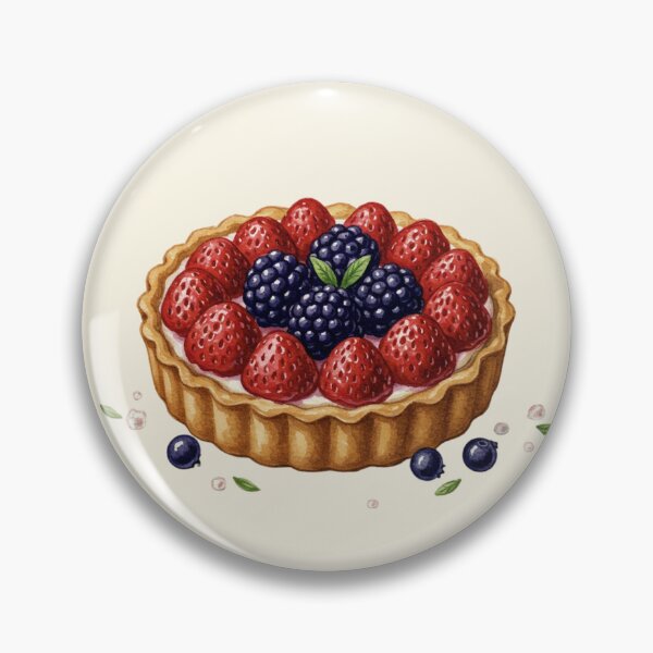 Item preview, Fresh Berry Tart with Strawberries and Blackberries designed and sold by Pasteltone.