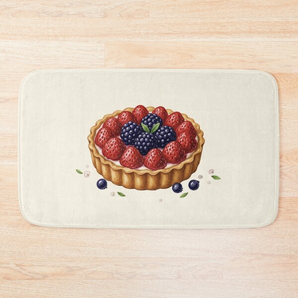 Item preview, Fresh Berry Tart with Strawberries and Blackberries designed and sold by Pasteltone.