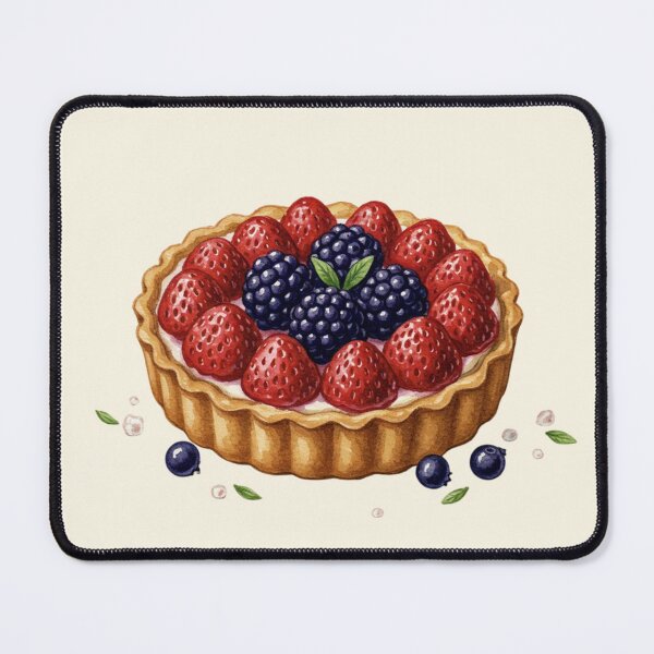 Item preview, Fresh Berry Tart with Strawberries and Blackberries designed and sold by Pasteltone.