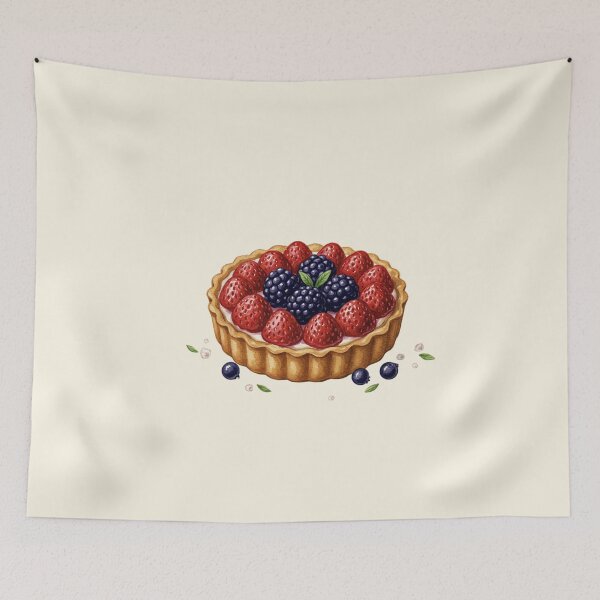 Item preview, Fresh Berry Tart with Strawberries and Blackberries designed and sold by Pasteltone.