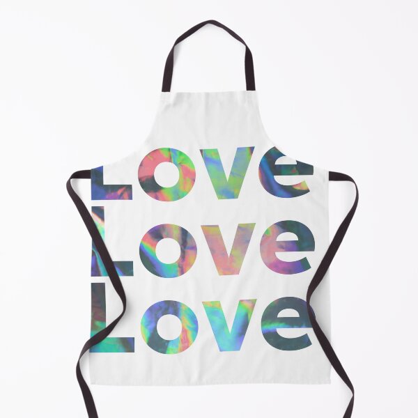 Item preview, Love Love Love Holographic Typography Graphic Slogan designed and sold by Rhodes Shop.