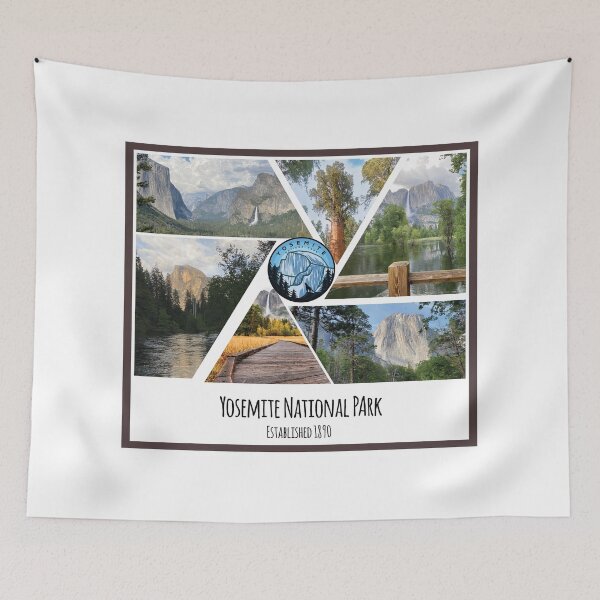 Item preview, Sites of Yosemite National Park image collage designed and sold by SmyrnaBuffalo.