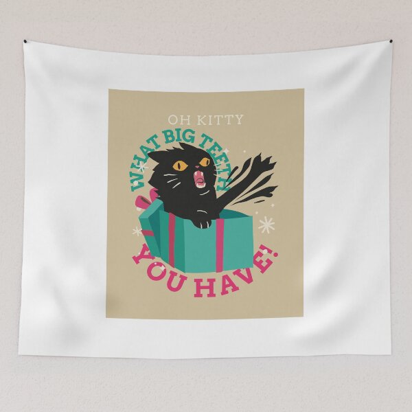 Item preview, OH KITTY WHAT BIG TEETH YOU HAVE! designed and sold by Hevzy.