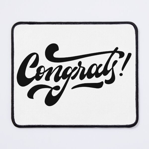 Item preview, Minimalist Congrats Aesthetic Text Design designed and sold by Johnny Holiday.