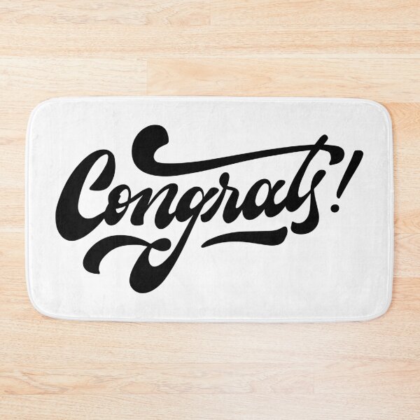 Item preview, Minimalist Congrats Aesthetic Text Design designed and sold by Johnny Holiday.