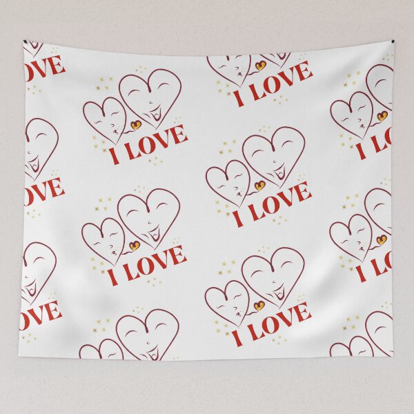 Item preview, Cute Minimalist I Love Hearts Design designed and sold by Rosdeny.